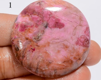 Pink Cobalt Calcite Cabochon: Natural Crystal Jewelry Making Stone