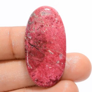Natürliche rosa Thulit Cabochon Oval Form rosa Thulit Stein Flache Rückseite Oval rosa Kristall 36X18X4 mm Größe 35 Karat Stein