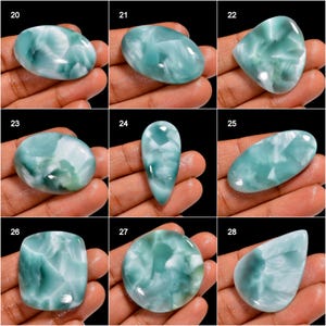 Natural Hemimorphite Gemstone Good Quality Stone Hemimorphite Cabochon Sky Blue Hemimorphite Stones Sky Blue Cabochon ( Stone as picture image 4