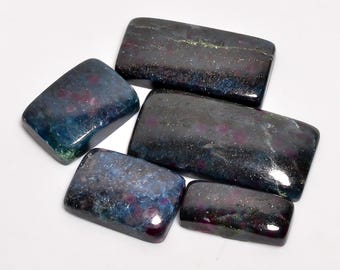 Natuurlijke robijn kyaniet edelsteen stralende vorm robijn kyaniet steen kyaniet kristal 5 stuk 21 x 15 36 x 17 mm 165 karaat (kavel als foto