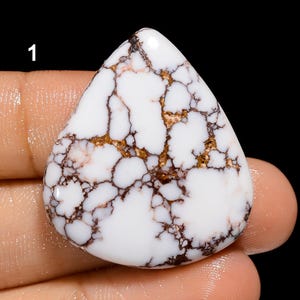 Natürliche wilde Pferd Magnesit Cabochon lose Edelstein für die Herstellung von Schmuck (Stein wie Bild)