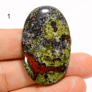 Natürlicher Drachen Jaspis Cabochon Glatter Drachen Jaspis Kristall Rot Grüner Kristall Drachenstein