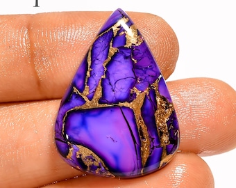 Purple Copper Turquoise Cabochon: American Loose Gemstone