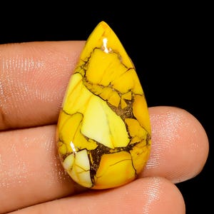 Natürlicher Honig Kingman Türkis Birnenform Cabochon Lose Edelstein für die Herstellung von Schmuck 21 Ct. 29X16X5 mm (Stein wie Abbildung