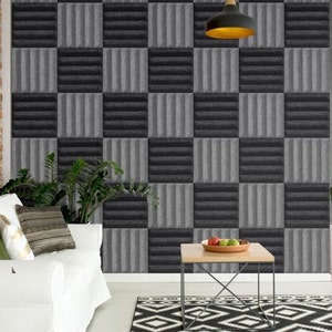 Felt Panels 3D Wall | Acoustic panel | Ecological And Soundproofing Square | 30x30cm | lots of colors | Wall Decor Panel, Bedroom Decoration