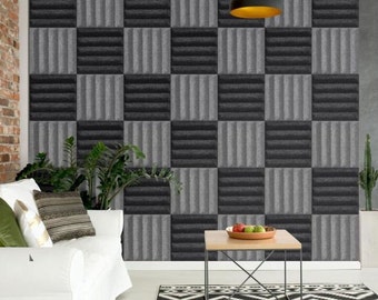 Felt Panels 3D Wall | Acoustic panel | Ecological And Soundproofing Square | 30x30cm | lots of colors | Wall Decor Panel, Bedroom Decoration