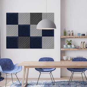 Felt Panels 3D Square Wall | Acoustic panel | Ecological And Soundproofing | 30x30cm | lots of colors | Wall Decor Panel, Bedroom Decoration