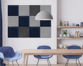 3D Square Felt Wall Panels: Acoustic Soundproofing, Eco-Friendly Decor