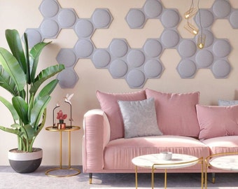 3D Felt Hexagon Wall Panels: Acoustic Soundproofing, Bedroom Decor