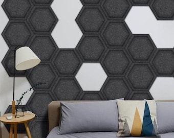 3D Hexagon Felt Wall Panels: Acoustic Soundproofing, Eco-Friendly Decor