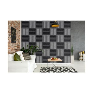 Felt Panels 3D Wall | Acoustic panel | Ecological And Soundproofing Square | 30x30cm | lots of colors | Wall Decor Panel, Bedroom Decoration