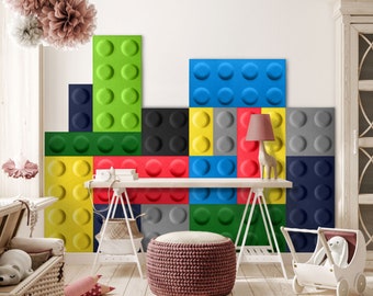 フェルトブロックパネル 3D 壁 | 音響パネル | 環境に優しく防音 | 15 x 60 cm | 豊富なカラー | 子供部屋の壁装飾 |