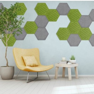 Felt Panels 3D Wall | Acoustic panel | Ecological And Soundproofing Hexagon | 30x30cm | lots of colors | Wall Decor Panel,Bedroom Decoration