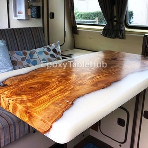 Handmade Live Edge Epoxy River Table: Custom Wood & Resin Dining