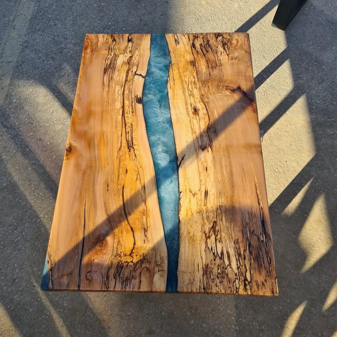 River Resin Table, Epoxy Wood River Table, Live Edge Resin Dining Table ...