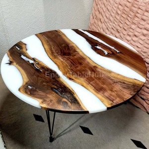 Walnut Tree Epoxy River Table – Live Edge Dining Table, Resin Wood Table, Custom Handmade Natural Wood Furniture