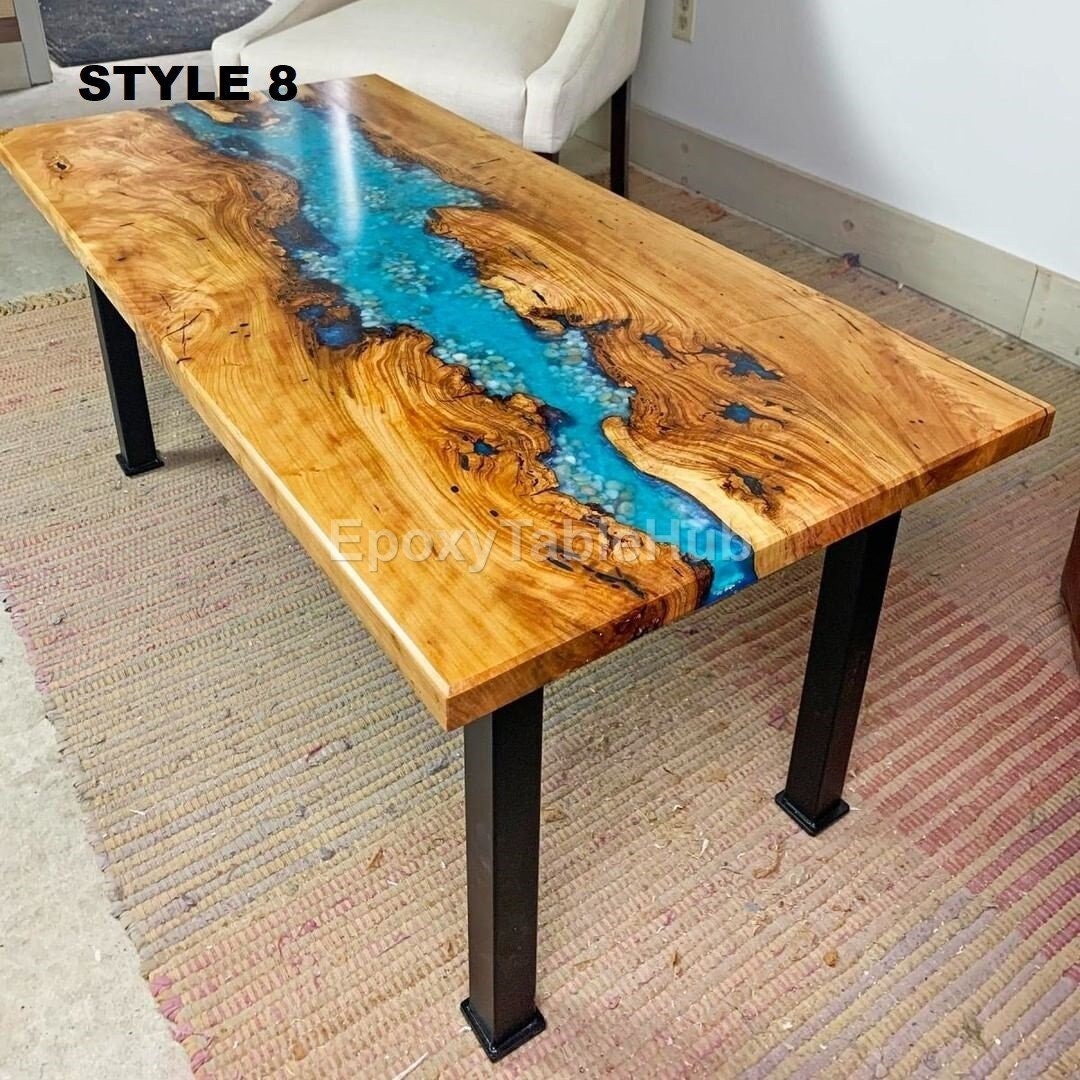 Epoxy Table, Dining, Sofa, Center Table Top Live Edge Walnut Table ,custom  Order, Epoxy Resin River Table, Natural Wood ONLY TABLE 