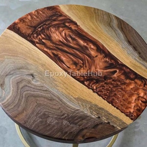 Walnut Tree Epoxy River Table – Live Edge Dining Table, Resin Wood Table, Custom Handmade Natural Wood Furniture