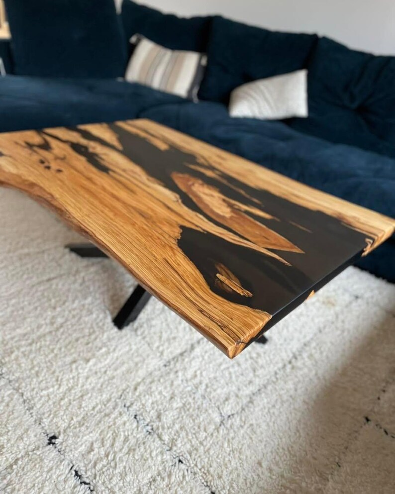 Live Edge Epoxy River Table – Custom Wood & Resin Dining Table ...
