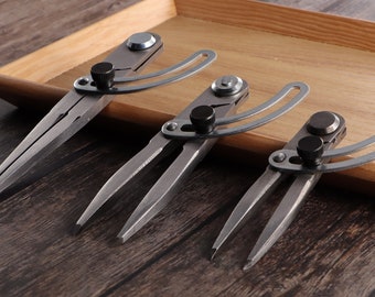 Leather Craft Rotating Craft Tool DIY 6 Inch Adjustable Lockable Steel Divider Wing Leather Compass