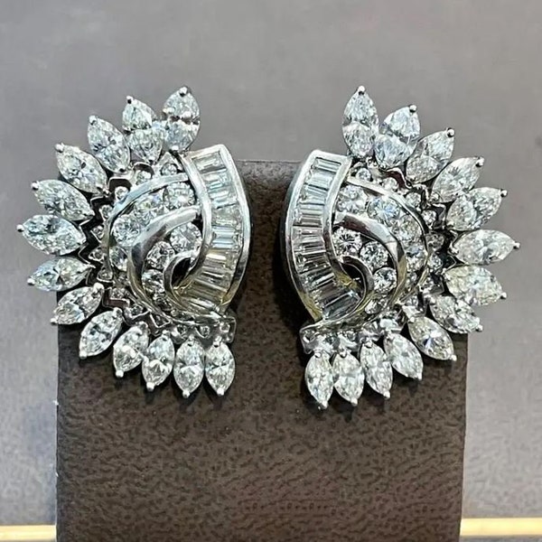 14k White Gold, 2Ct Diamond, Stud Earrings, Birthday Gift Earrings, Wedding Earrings, Engagement Earrings, Earrings For Women, Gifts For Her