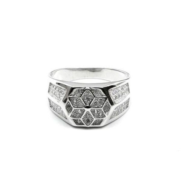 Classic Men's Ring, 2.11 Ct Diamond Ring, Wedding Groom Ring, Men's Wedding Band, Men's Engagement Ring, Unique Diamond Rings For Men