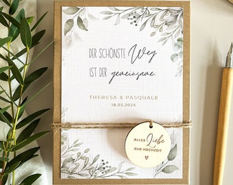 Personalisiertes Geldgeschenk zur Hochzeit | Geschenkschachtel zur Hochzeit | personalisiertes Hochzeitsgeschenk für Geld oder Gutschein