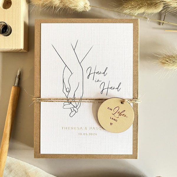 Personalisiertes Geldgeschenk zur Hochzeit | Minimalistisches Design | personalisiertes Hochzeitsgeschenk für Geld oder Gutschein