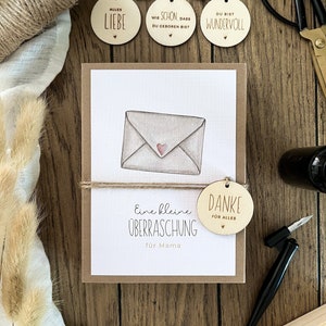 Personalisierte Geschenkschachtel mit gravierter Holzkarte | Gutschein für gemeinsame Zeit schenken | Kreatives Geschenk: Zeit statt Zeug