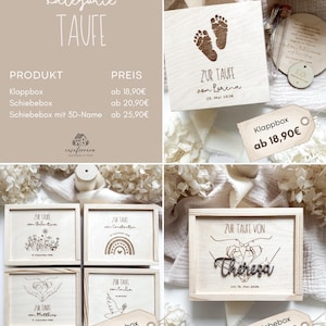 Personalized wooden christening money gift | Christening gift for money with engraving image 12