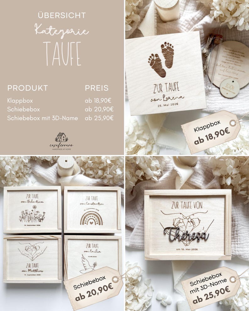 Personalized wooden christening money gift | Christening gift for money with engraving image 12