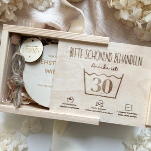 Personalisiertes Geldgeschenk zum 30. Geburtstag aus Holz | Geburtstagsgeschenk zum 30. Geburtstag