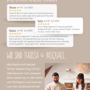Personalisiertes Geldgeschenk aus Holz zur Konfirmation | Konfirmationsgeschenk für Geld und Gutscheine | Geldgeschenk aus Holz mit Gravur Bild 14