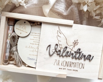 Personalisiertes Geldgeschenk aus Holz zur Konfirmation | Konfirmationsgeschenk für Geld und Gutscheine |  Geldgeschenk aus Holz mit Gravur