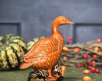 アヒルの置物、陶器のアヒル、ヴィンテージのアヒル、アヒルの装飾品