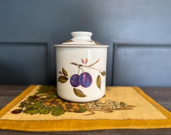 ロイヤルウースター「イヴシャムゴールド」9.25インチ 大型蓋付き保存