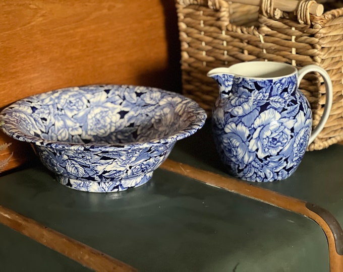 Vintage Blakeney Ironstone Wash Bowl and Jug Etsy