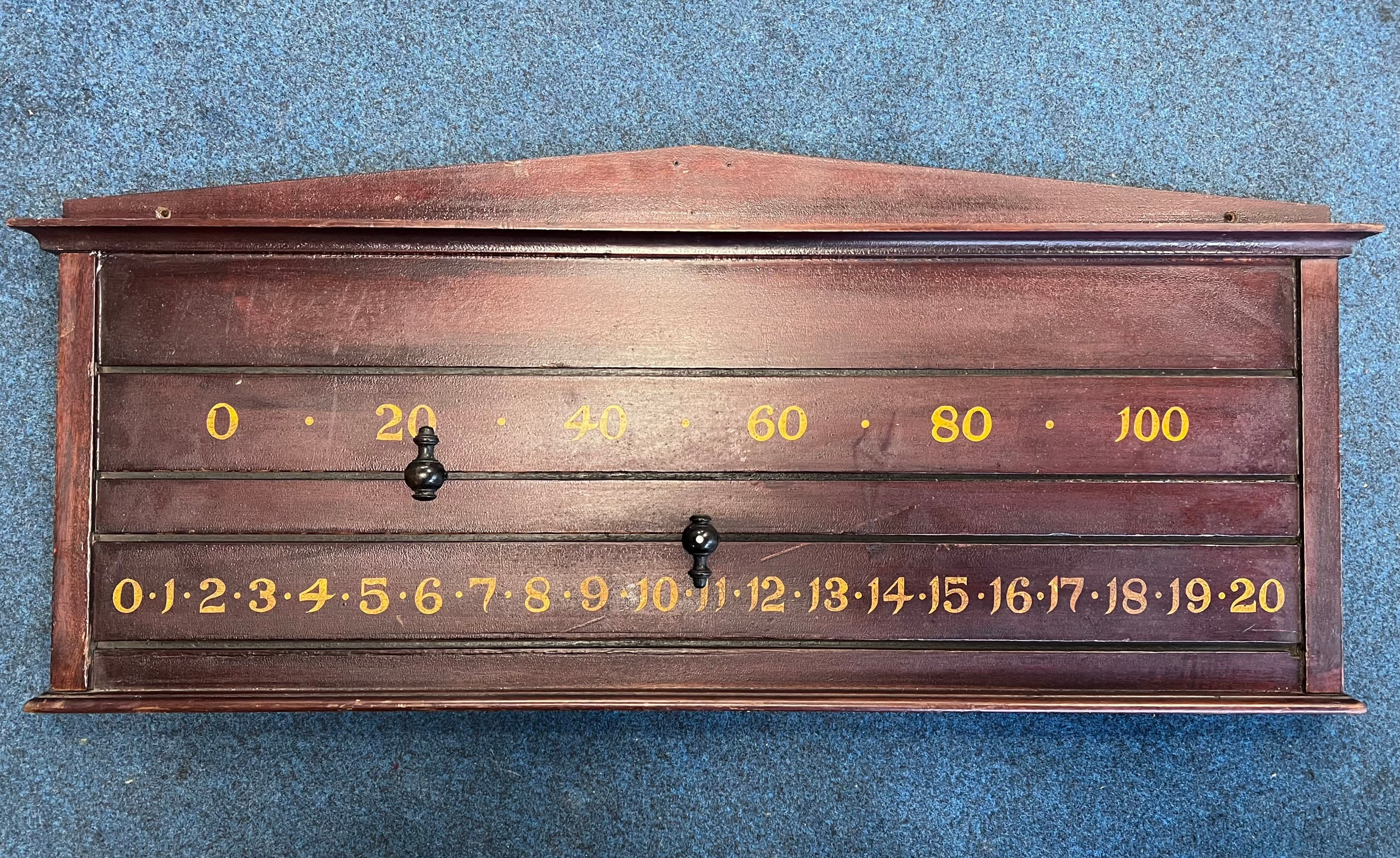 Antique Wooden Large Snooker Scoreboard