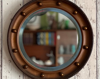 Antique Porthole Bevelled Mirror