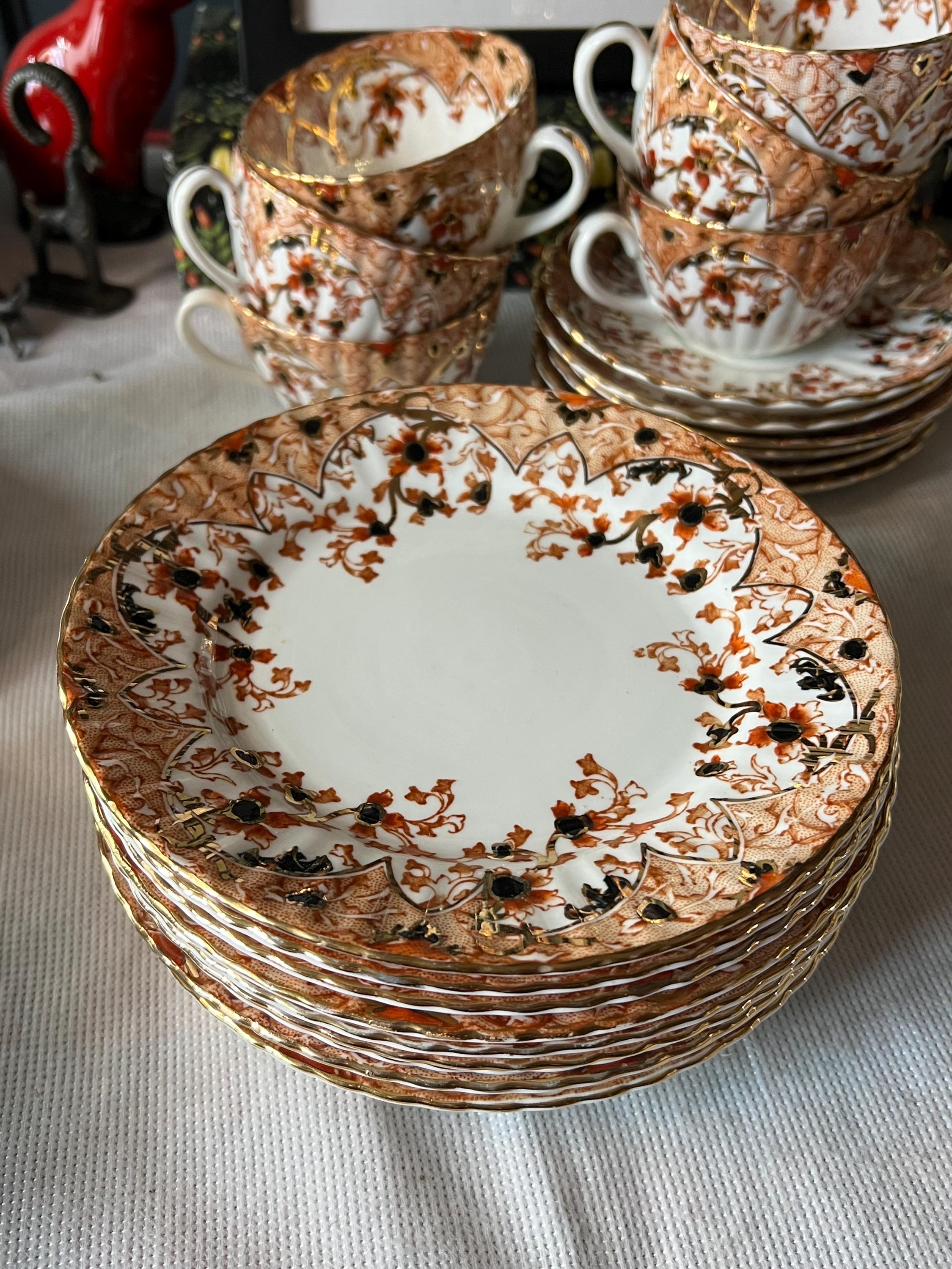 Antique Radford Imari Tea Coffee Set: English Bone China, C1879 - Etsy