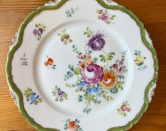 Set 5 Antique Saxe Dresden Porcelain Soup Bowls HP Flowers - Etsy 日本