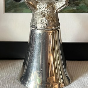 Foxes Headed Pewter Stirrup Cup 1970’s