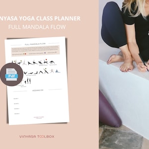 Yoga Sequencing Download, Yoga Download, Vinyasa Class Planning, Yoga Teacher, Vinyasa Flow, Yoga Template: Full Mandala Flow