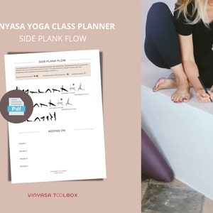 Yoga Sequencing Download, Vinyasa Class Planning, Yoga Template, Yoga Teacher, Vinyasa Flow, Side Plank Flow