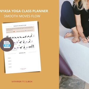 Yoga Sequencing Download, Yoga Download, Sequence, Vinyasa Class Planning, Yoga Teacher, Vinyasa Flow, Yoga Template: Smooth Moves Flow