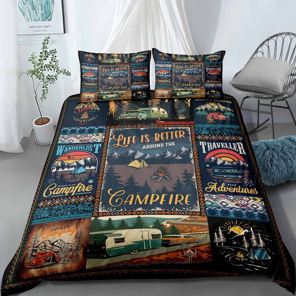 Camping Bedding Etsy