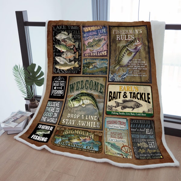 Fishing Blanket Etsy