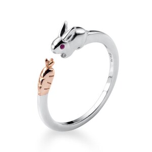 Bunny Ring Adjustable Ring Animal Jewelry Animal Ring - Etsy