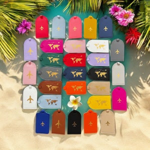 Etiqueta de equipaje personalizada, etiqueta de maleta, regalo personalizado, etiqueta de equipaje, accesorios de viaje, soporte de etiqueta de viaje, idea de regalo