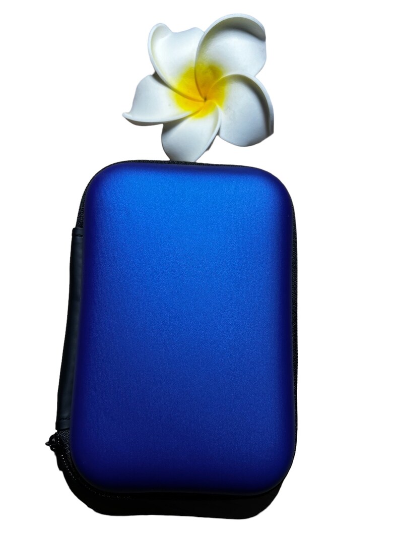 Gepersonaliseerd etui, opbergvak voor reiskabel of externe batterij, cadeau-idee Bleu foncé
